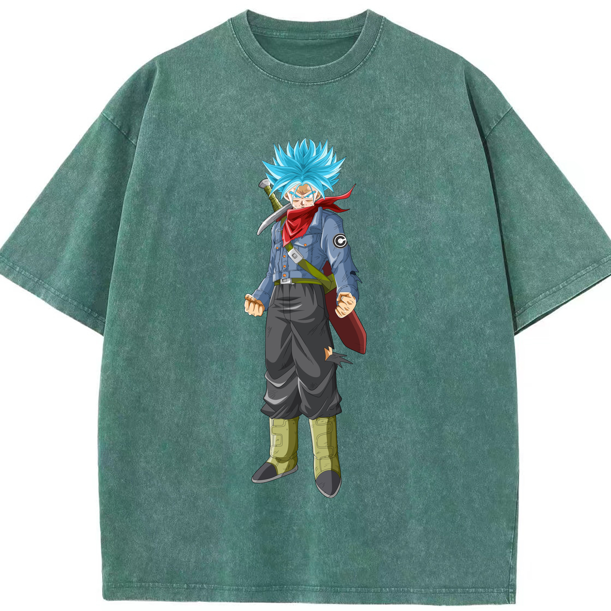 （画像用） ドラゴンボール トランクス（Torankusu）DRAGON BALL Trunks 綿100% ヴィンテージ風 半袖Tシャツ（フロントプリント）